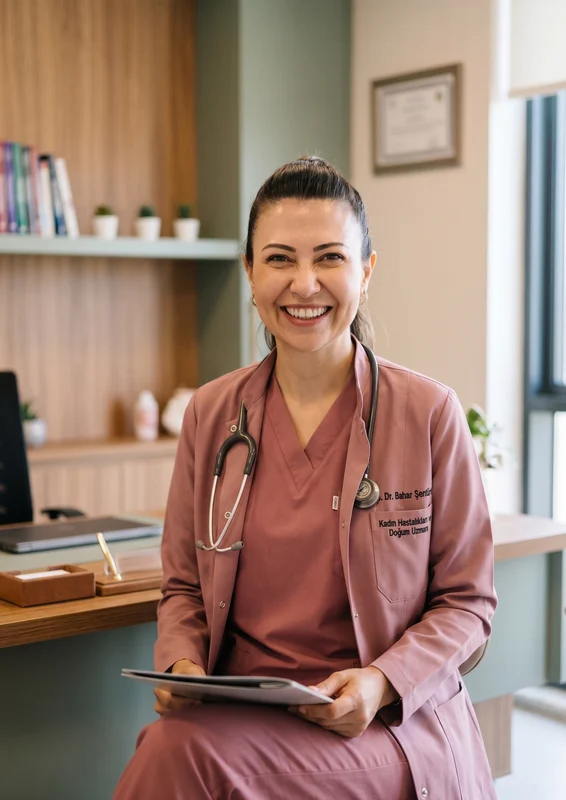 Op. Dr. Bahar Şentürk muayenehane ortamında